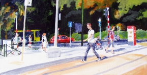 L‘arrêt Longchamp (Bruxelles) - 2009 - 58 X 30 cm