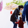 Maman protectrice (marché de Molenbeek, Bruxelles) - 2010 - 20 X 20 cm