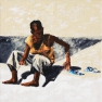 Le gamin aux tongues (Dakar, Sénégal) - 2012 - 20 X 20 cm