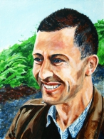 Mohamed, portier de l‘aca de Molenbeek (Bruxelles) - 2013 - 30 X 40 cm