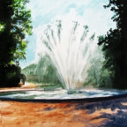 Jet d‘eau du Parlement (Parc royal de Bruxelles) -2013 - 30 X 30 cm