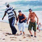 Retour à l‘hôtel (Popenguine, Sénégal) - 2014 - sur toile - 30 X 30 cm