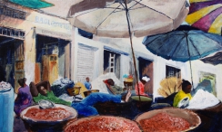 Arachides au marché Tilène (Dakar, Sénégal) - 2014 - 50 X 30 cm