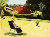 Agnès lit (Douzain, France) - 2014 - 40 X 30 cm