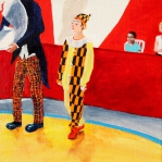 Le clown (Lalandusse, France) - 2014 - 30 X 30 cm